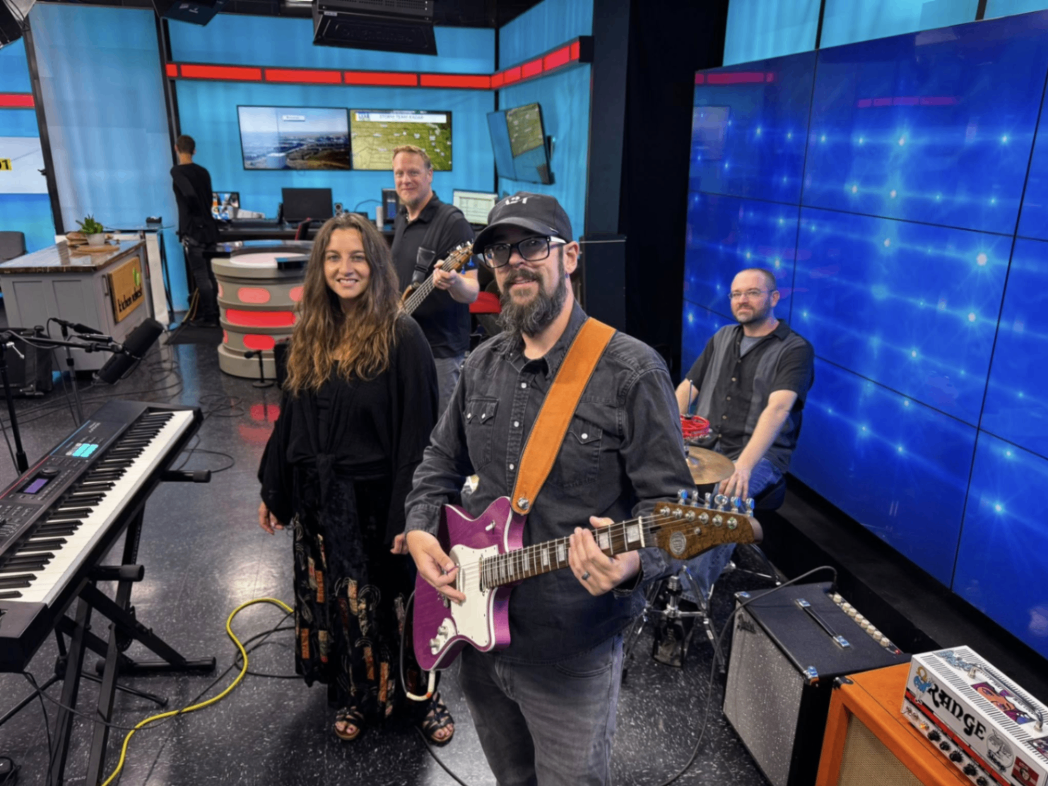 Penumbra band in a television studio performance setup